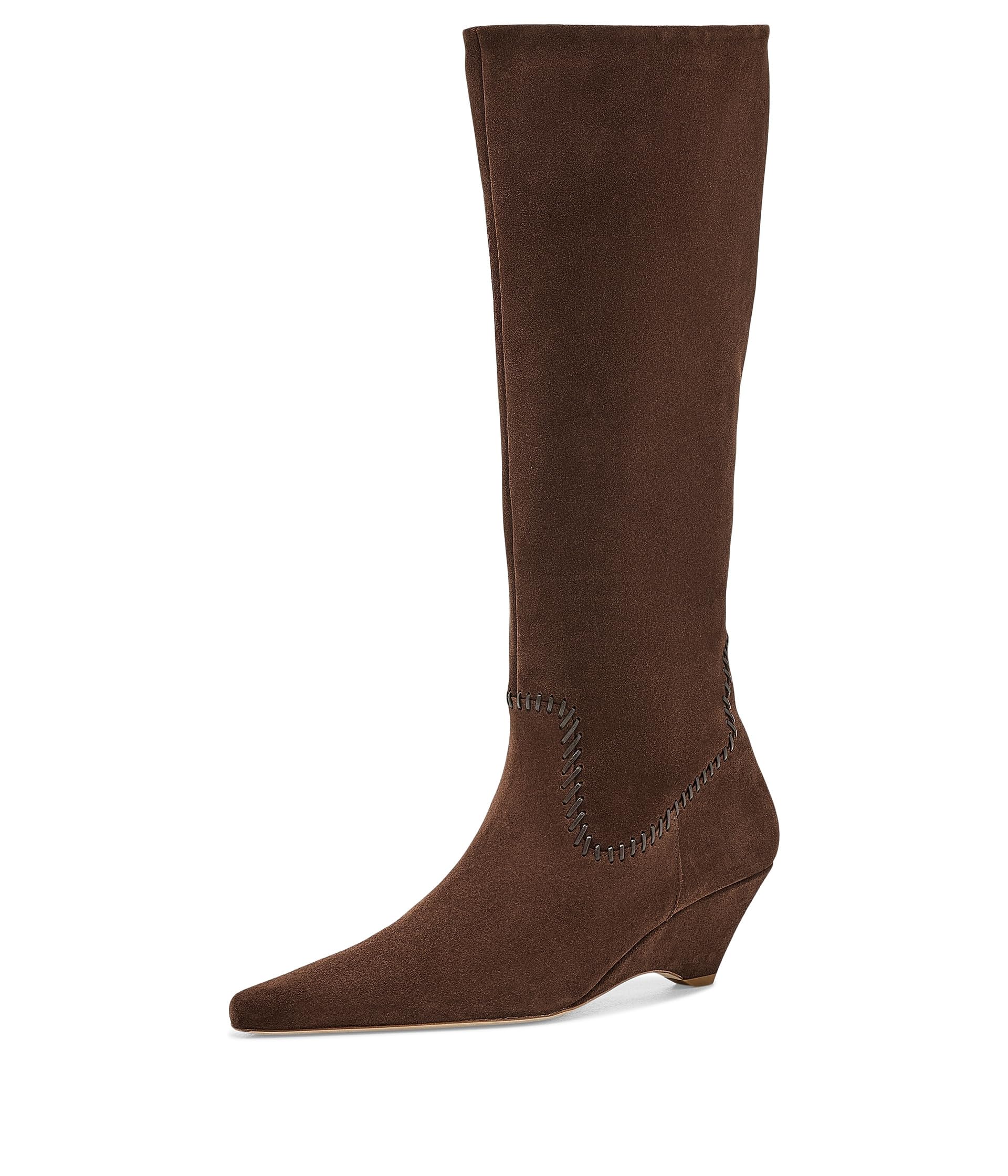Marta Curved Wedge Boots