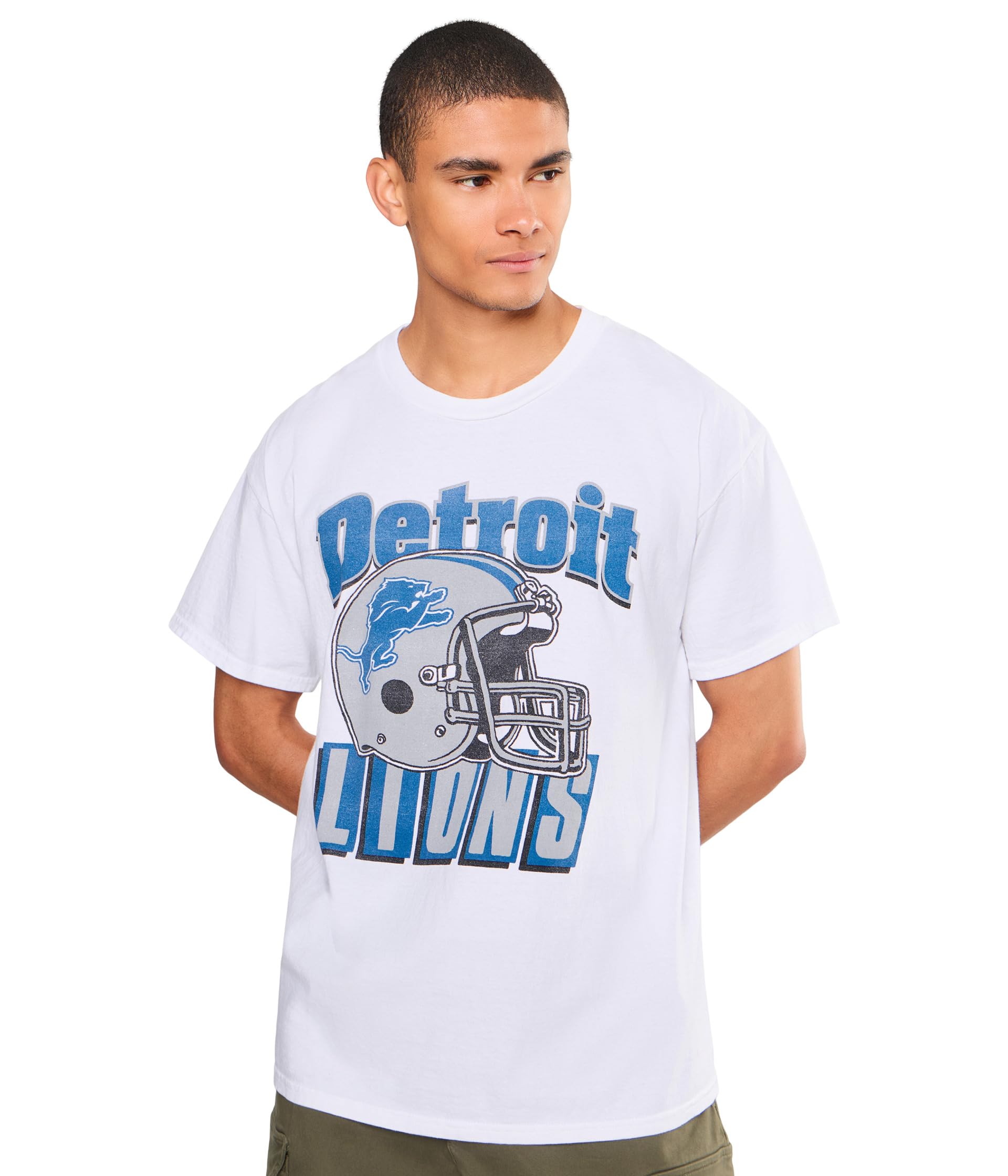 Мужская футболка Detroit Lions с ретро-шлемом NFL