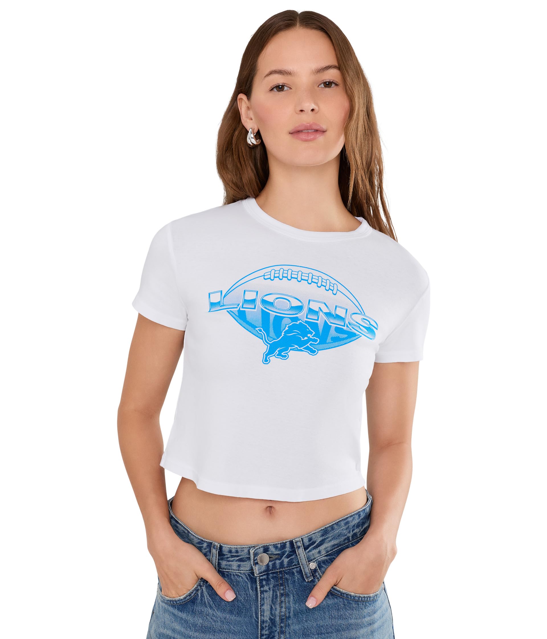 Футболка Baby Tee с принтом Detroit Lions