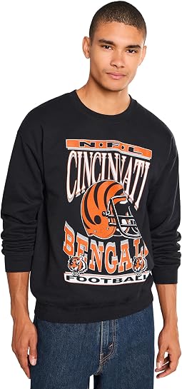 Флисовый пуловер с круглым вырезом NFL Cincinnati Bengals Helmet Flea Market