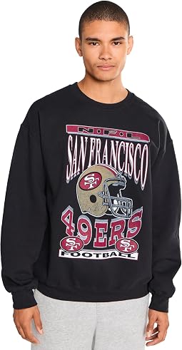 NFL San Francisco 49ers Helmet Flea Market Crew Fleece