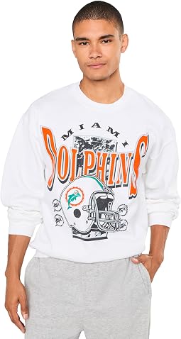 Флисовый пуловер с круглым вырезом NFL Miami Dolphins Conversion