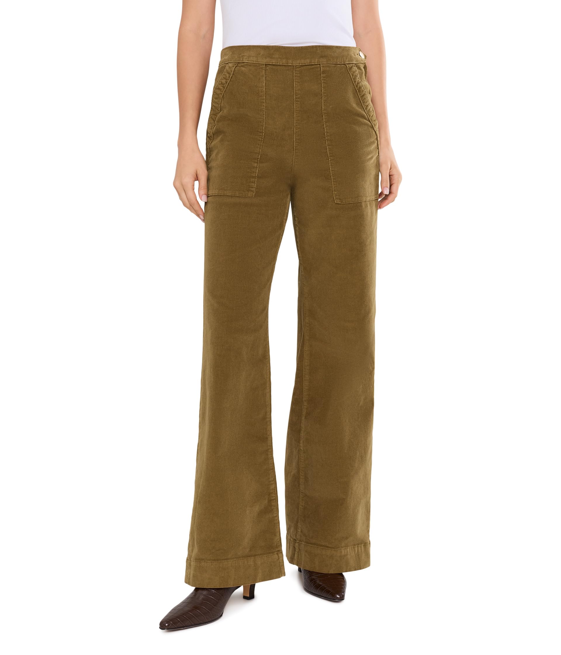 The Corduroy Side Zip Wide Leg