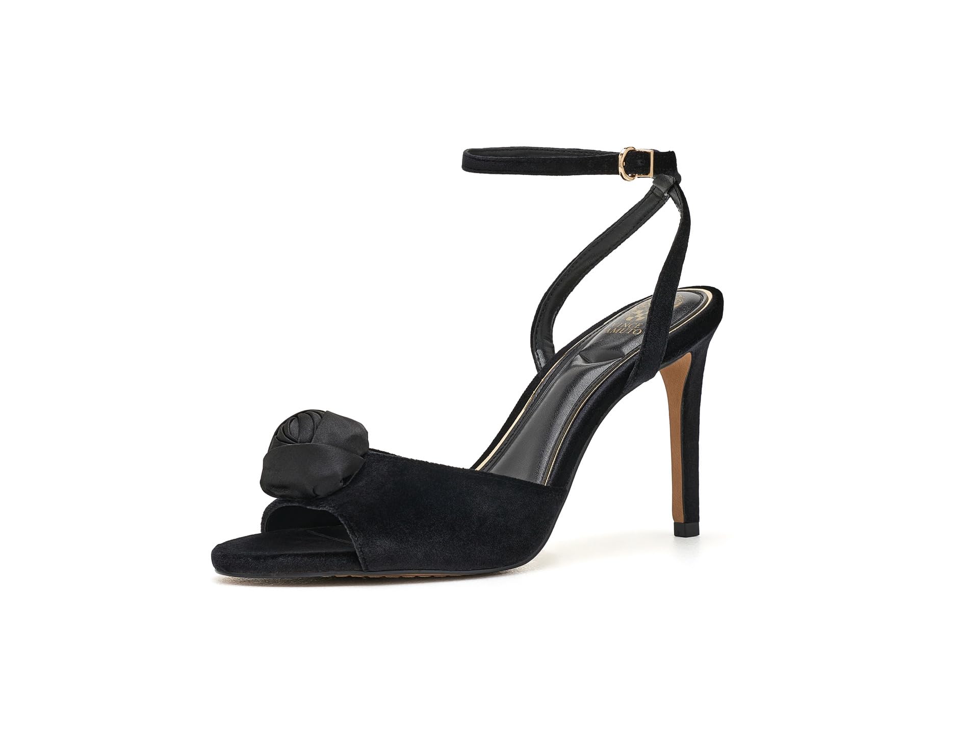 Aisven Flower Detail Ankle Strap Heeled Sandals