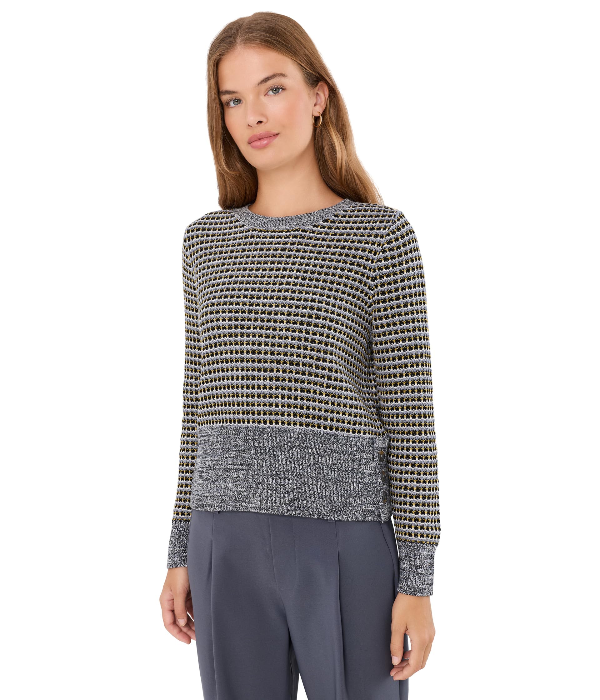Petite Marled Tuck Sweater