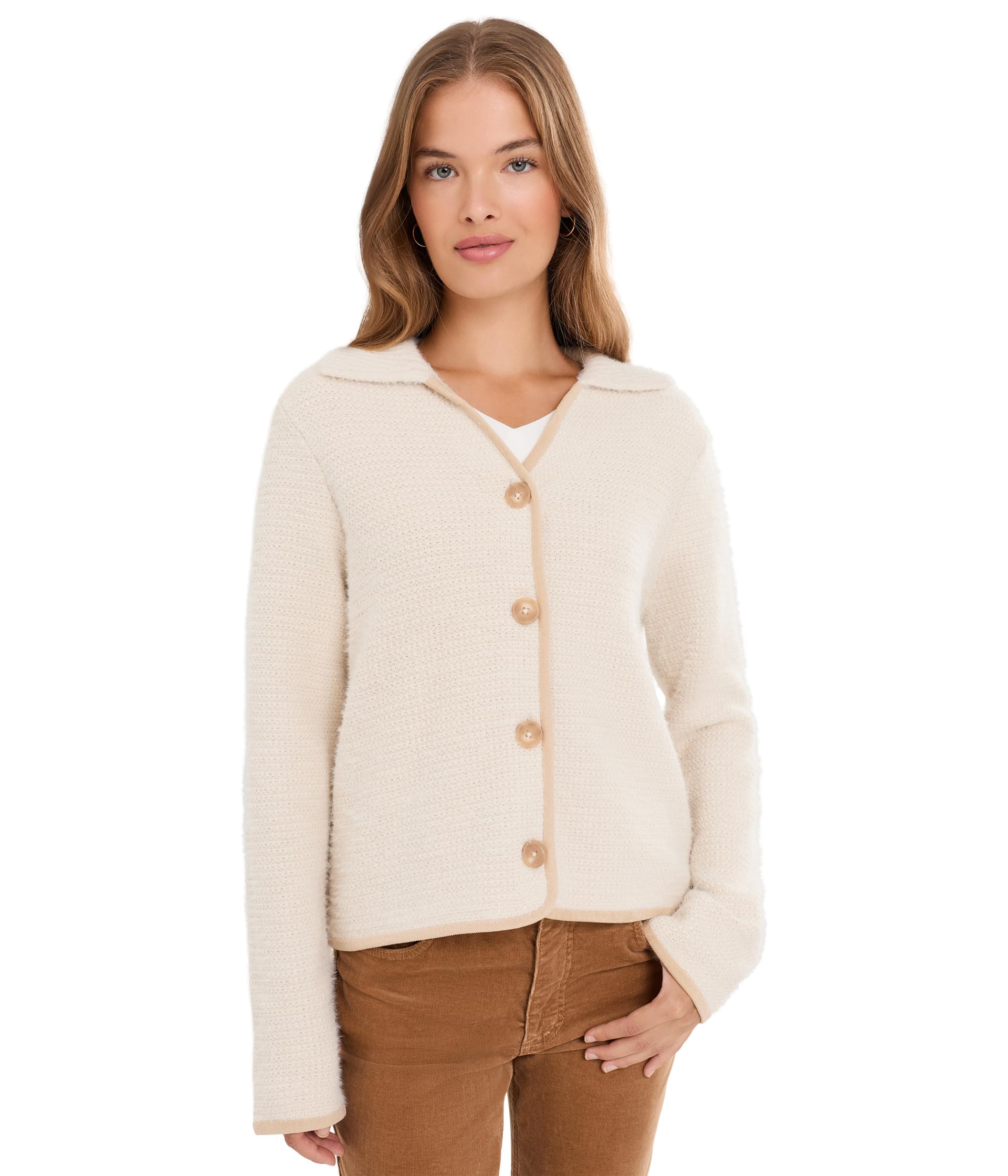Petite Velvet Cord Knit Jacket
