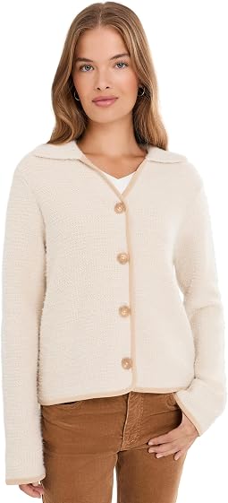Petite Velvet Cord Knit Jacket