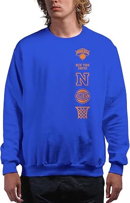 Officially Licensed NBA Stacked Logo Crew Neck Sweatshirt