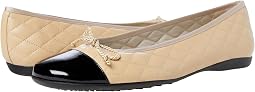 Black Patent/Beige Leather