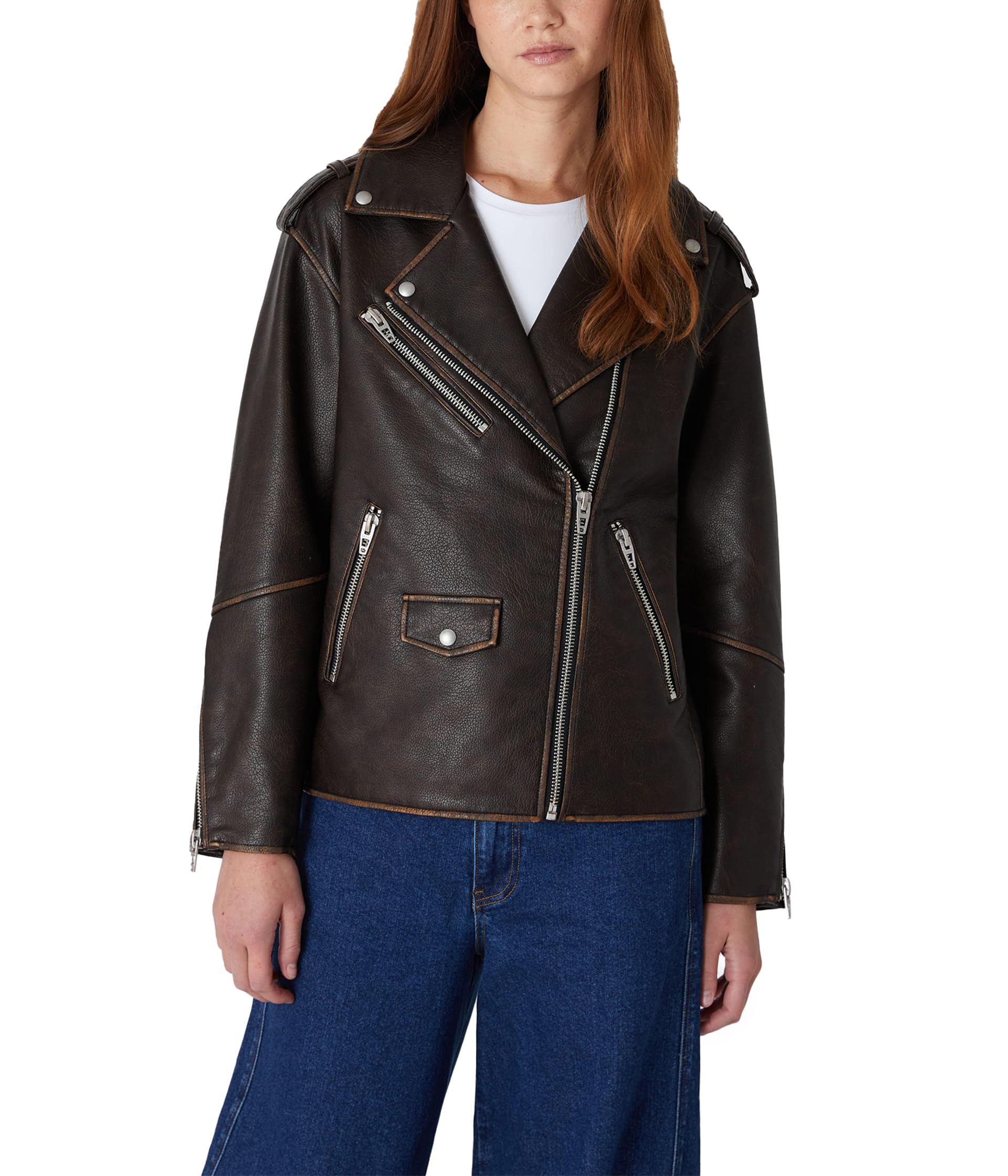 Vegan Leather Moto Jacket