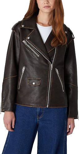 Vegan Leather Moto Jacket