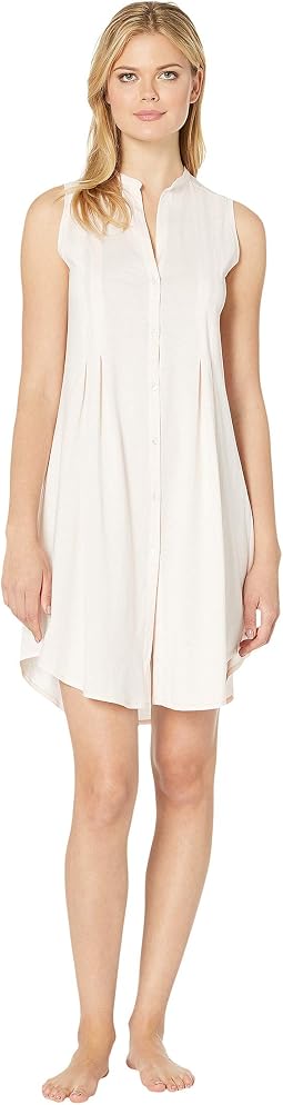 Hanro Cotton Deluxe Кнопка Перед Топ Ночная Рубашка