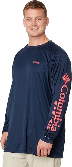 Collegiate Navy/Sunset Red Logo