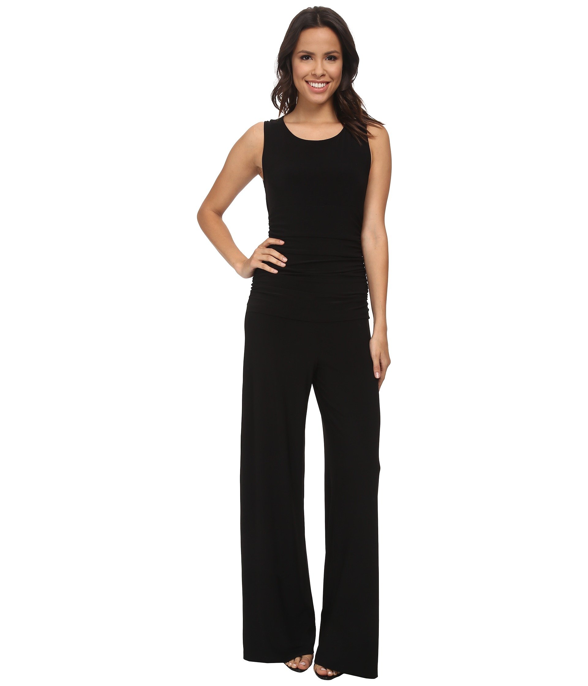 Sleeveless Shirred Waist Jumpsuit