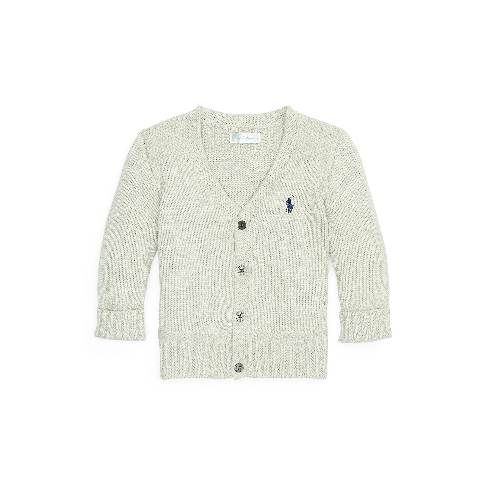 Combed Cotton V-Neck Cardigan (Infant)