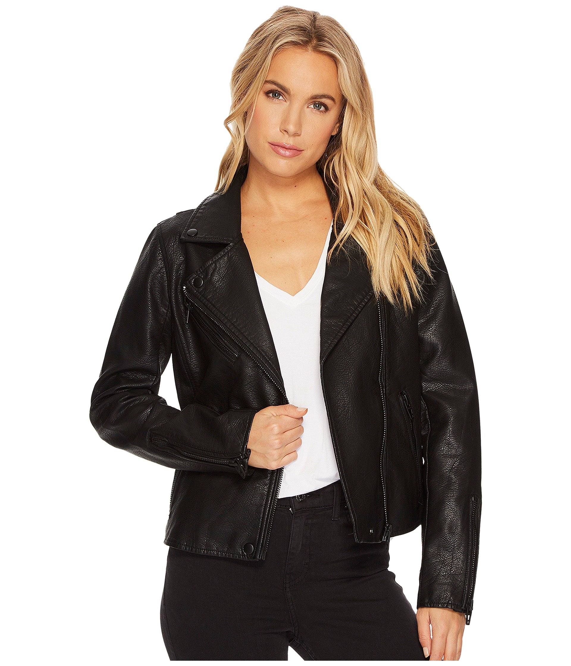 Faux Leather Moto Jacket