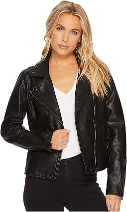 Женская куртка-косуха из искусственной кожи Faux Leather Moto Jacket