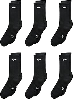 Performance Cushioned Dri-FIT™ Crew Training Socks 6-Pair Pack (Little Kid/Big Kid)