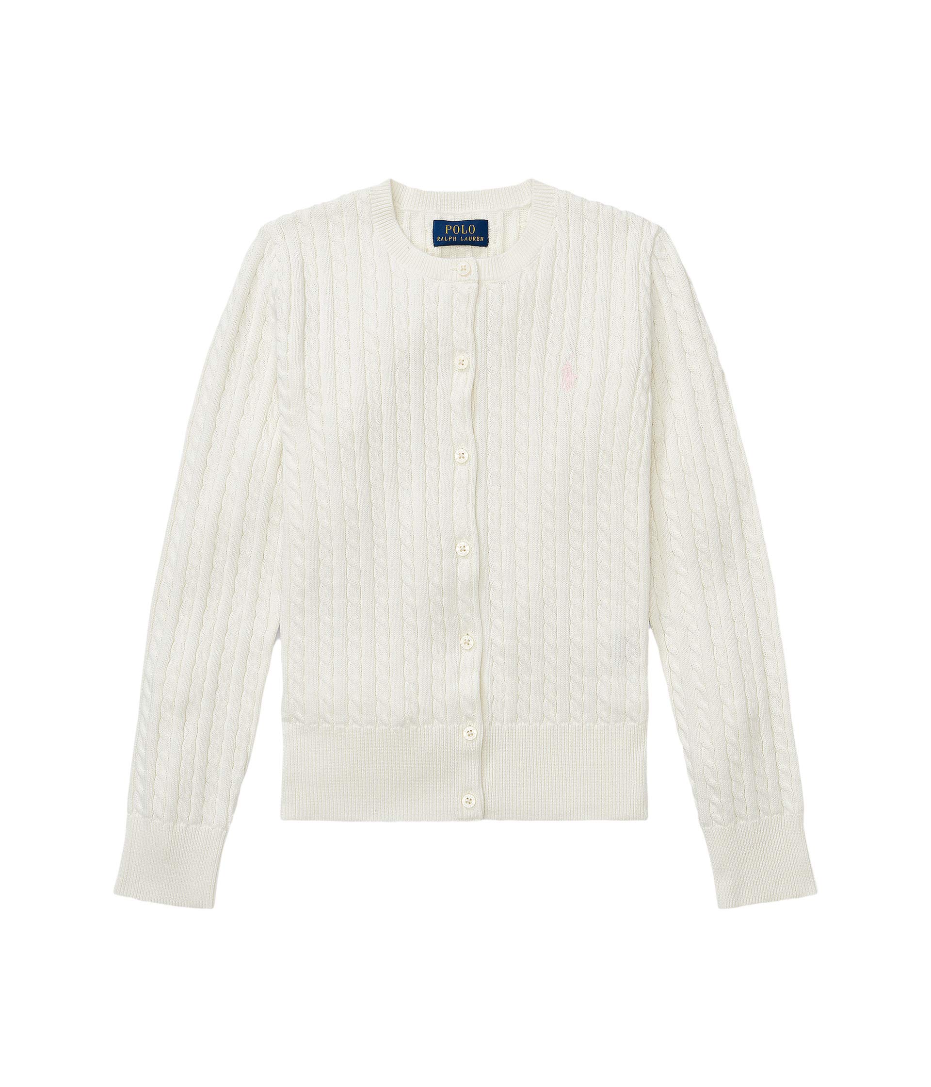 Mini-Cable Cotton Cardigan (Big Kid)