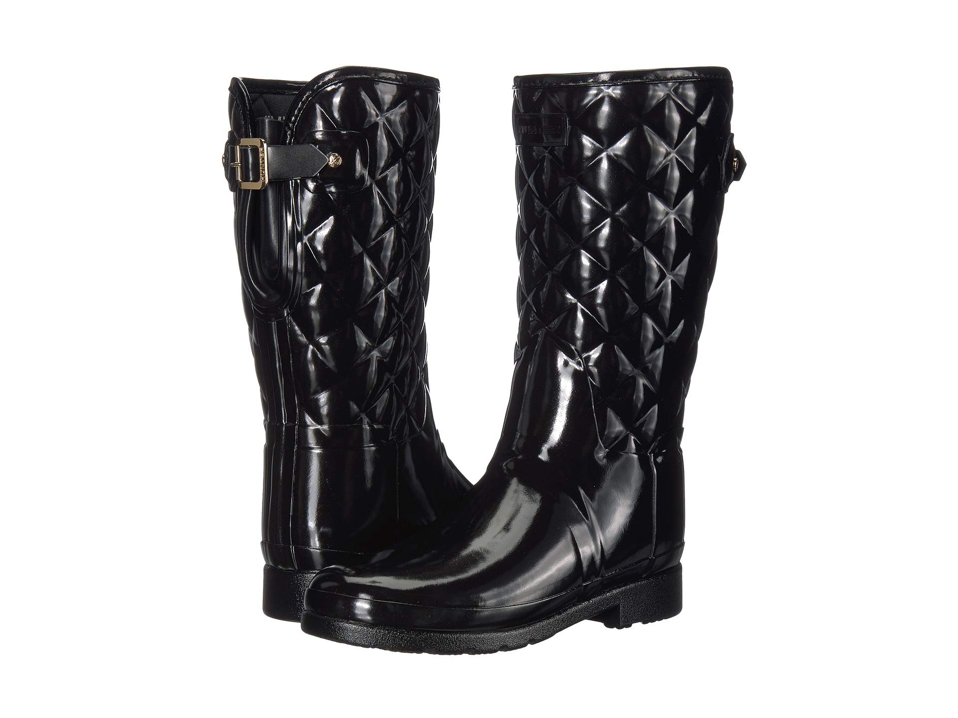 Refined Gloss Quilt Short Rain Boots