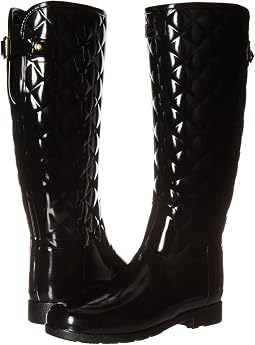 Refined Gloss Quilt Tall Rain Boots