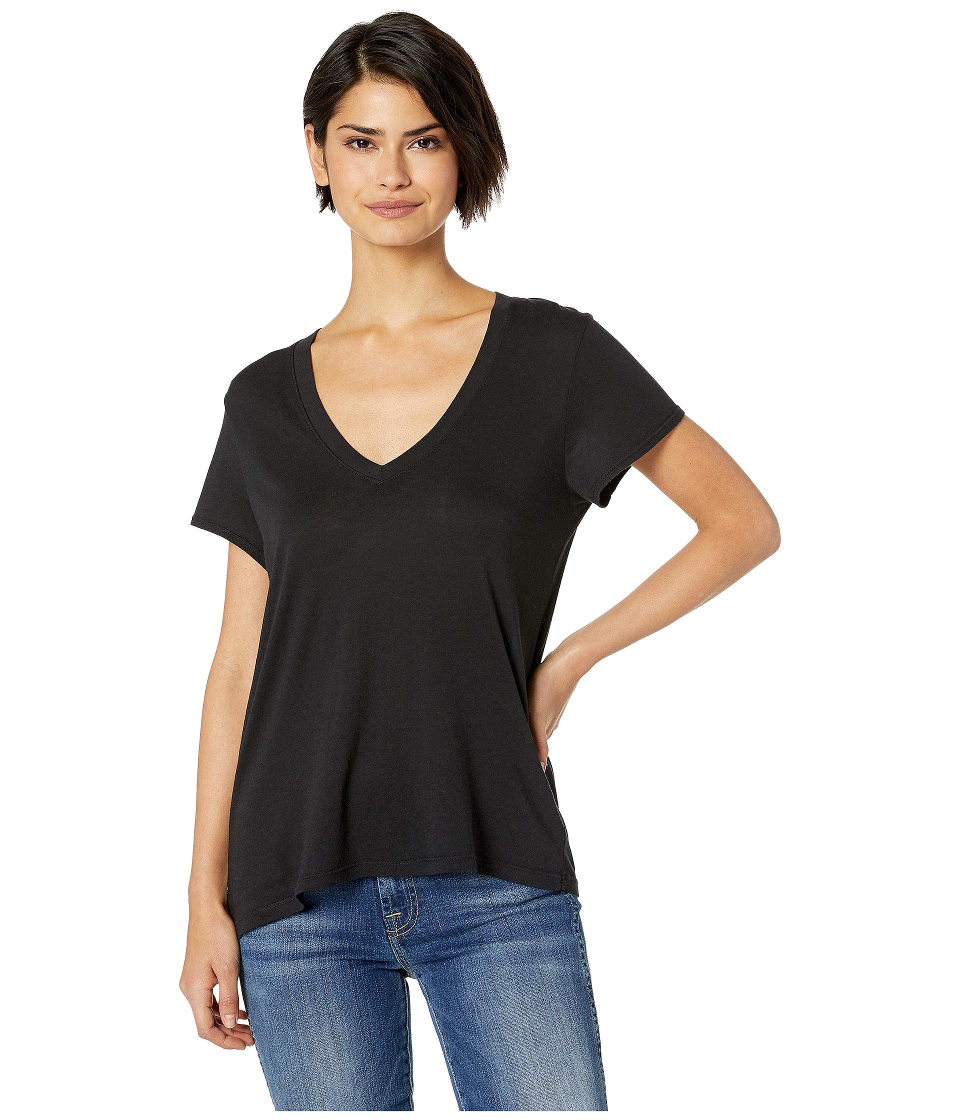 Kate Short Sleeve Modal Jersey V-Neck Tee