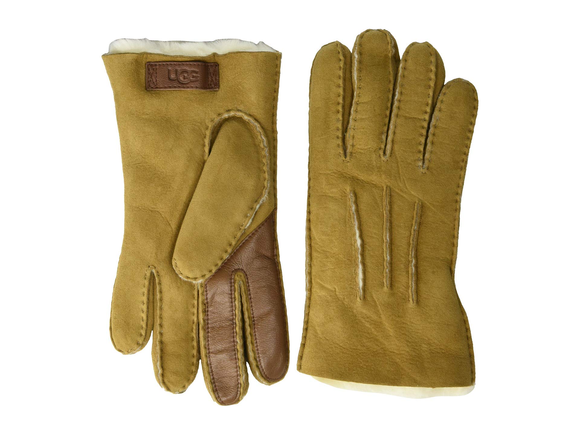 Contrast Water Resistant Sheepskin Tech Gloves