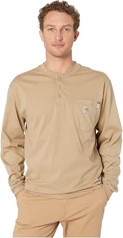 Флисовая рубашка с воротником-хенли Flame-Resistant (FR) Force Cotton Long Sleeve Henley