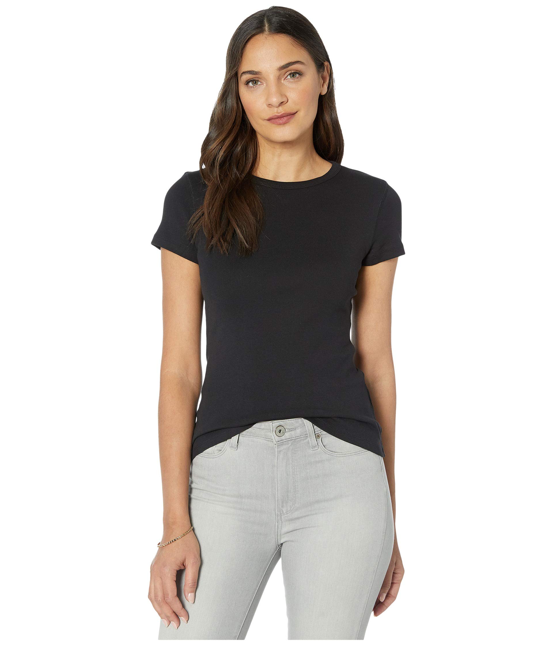 1x1 Rib Short Sleeve Crew Neck T-Shirt