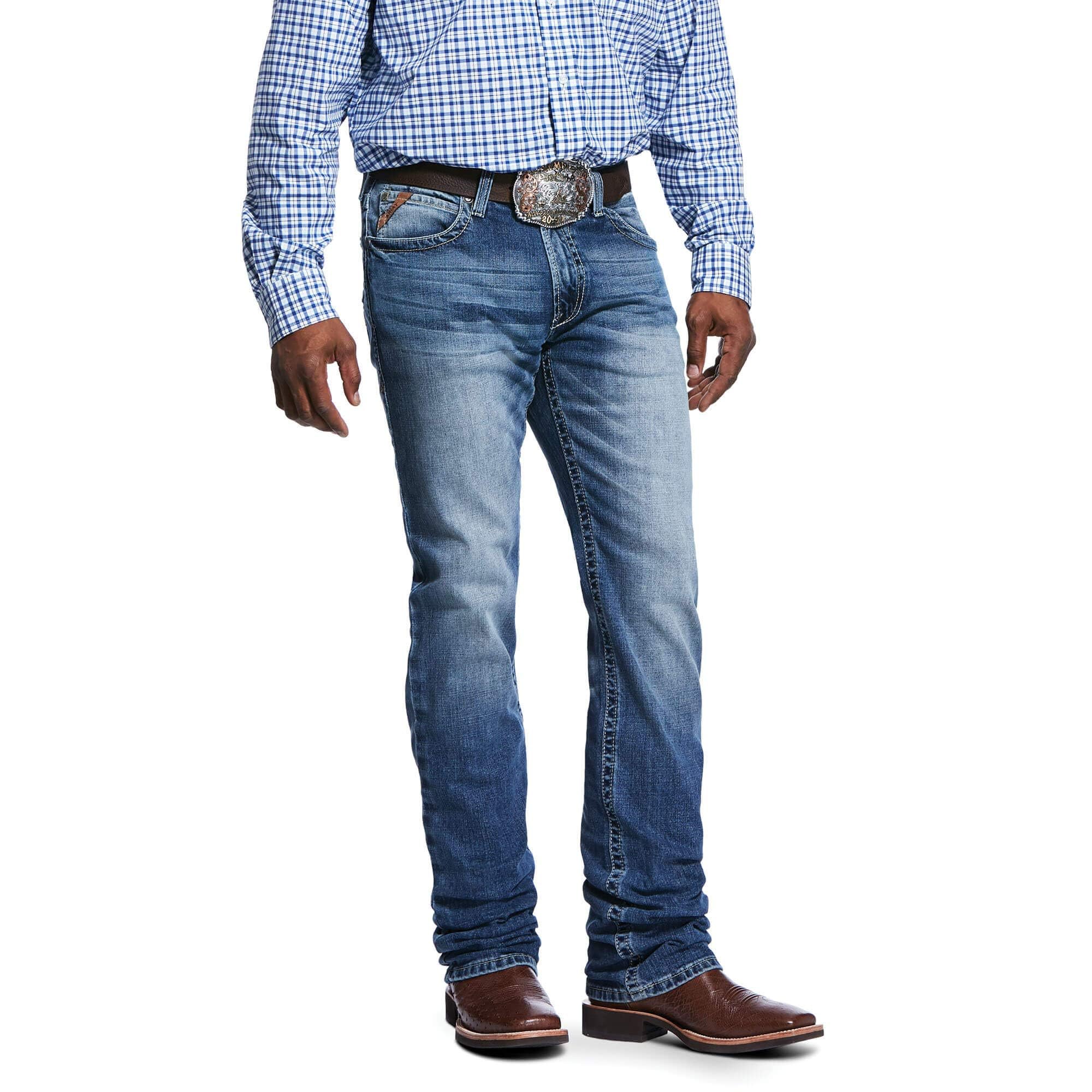 M4 Low Rise Stackable Straight Leg Jeans in Dakota