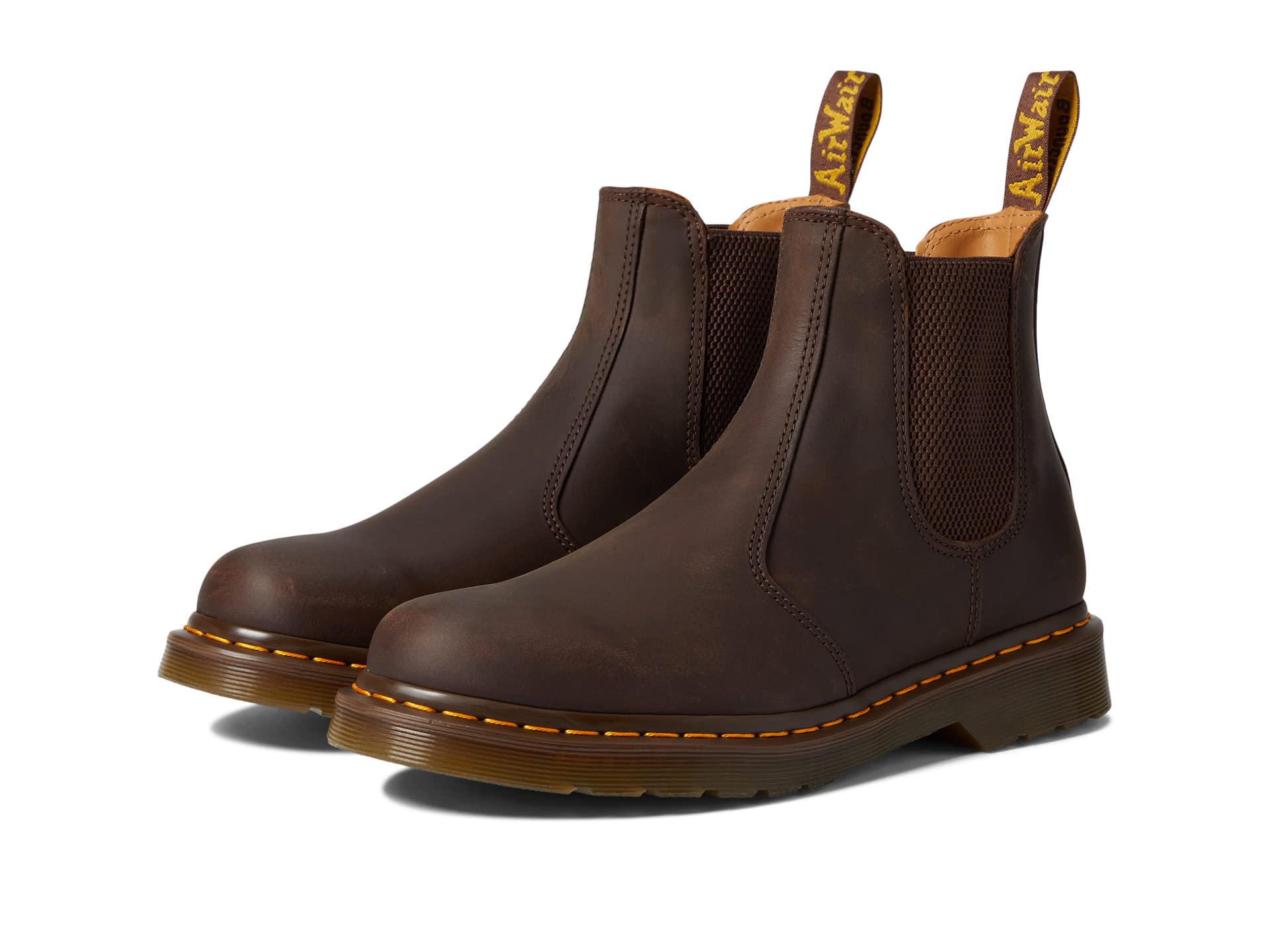 2976 Yellow Stitch Smooth Leather Chelsea Boots