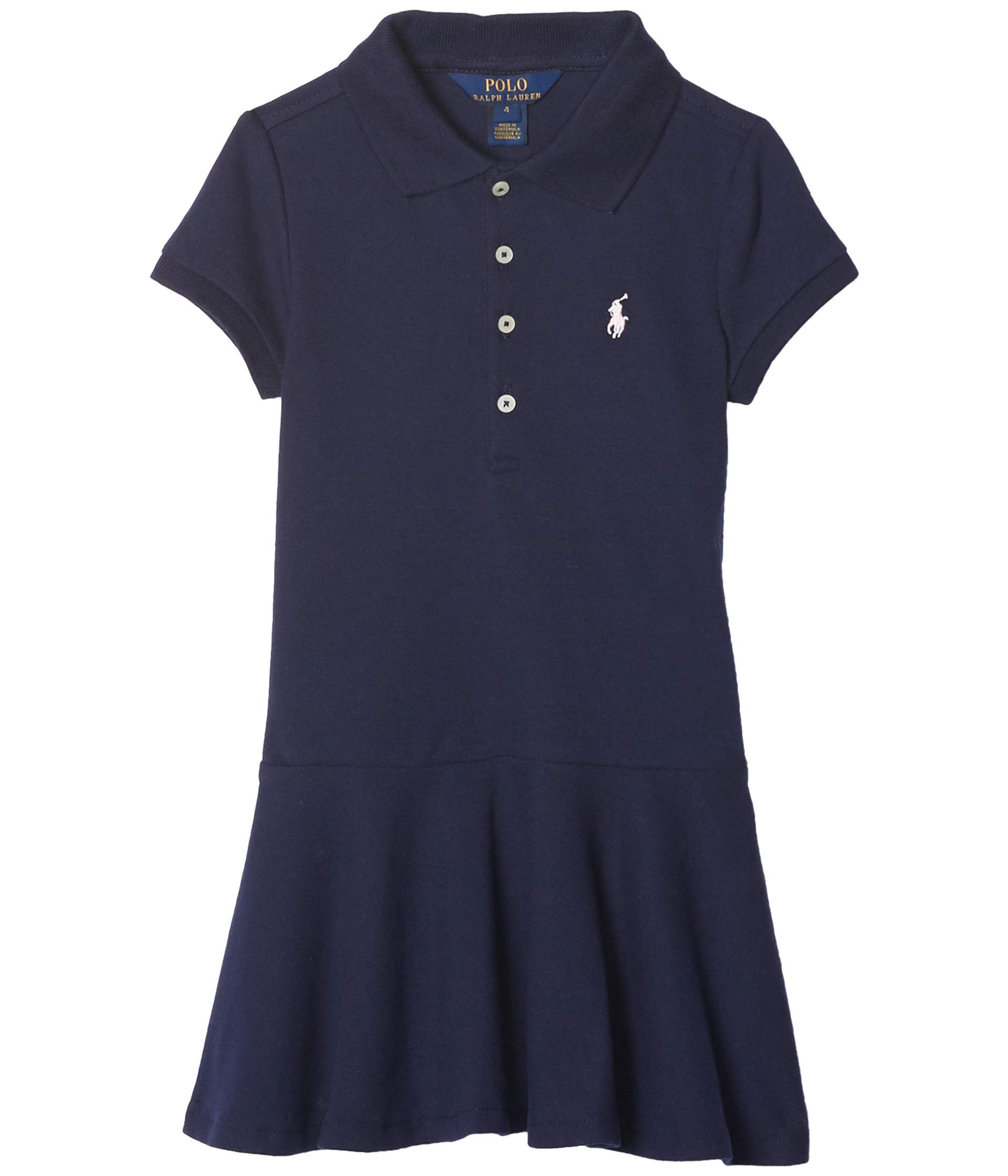 Short Sleeve Polo Dress (Little Kids)