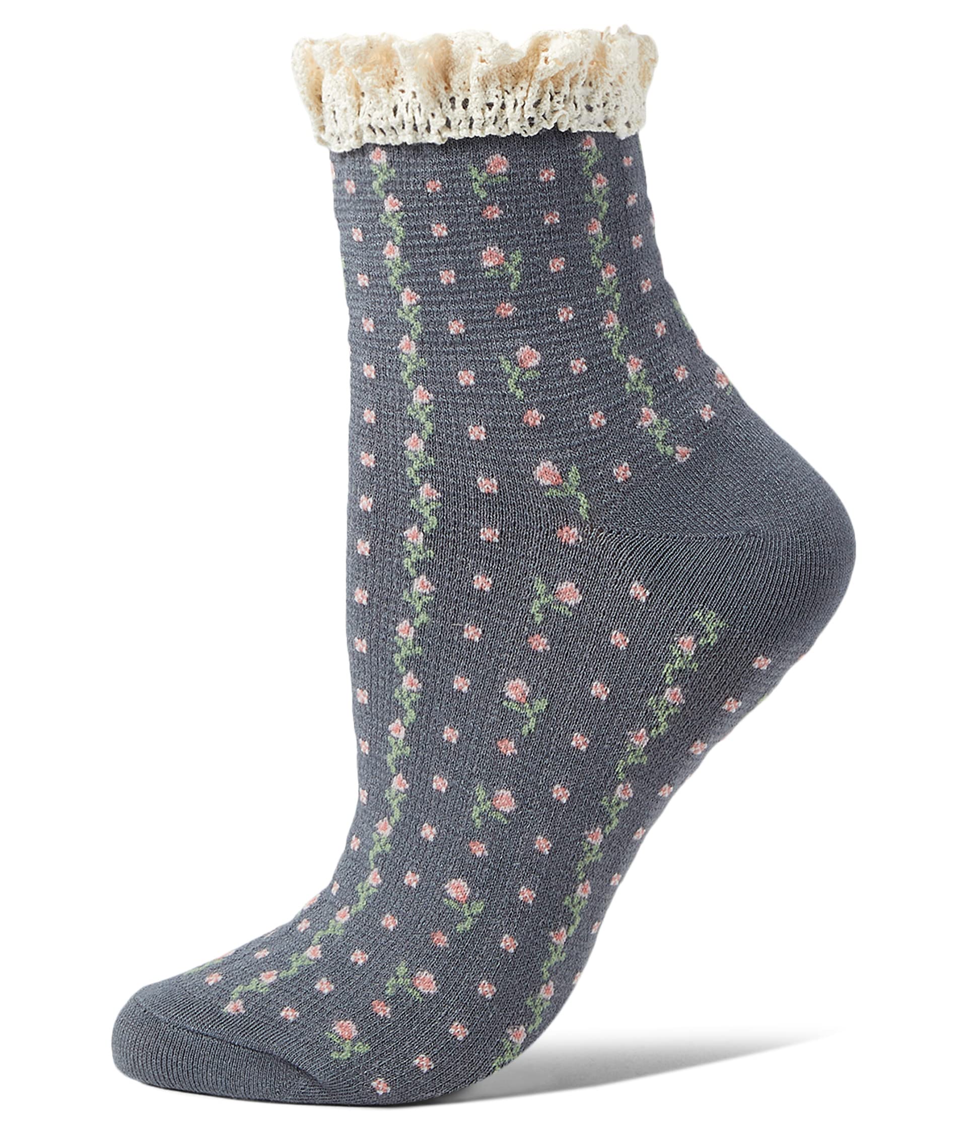 Rosebud Waffle Knit Ankle