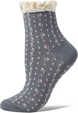 Rosebud Waffle Knit Ankle