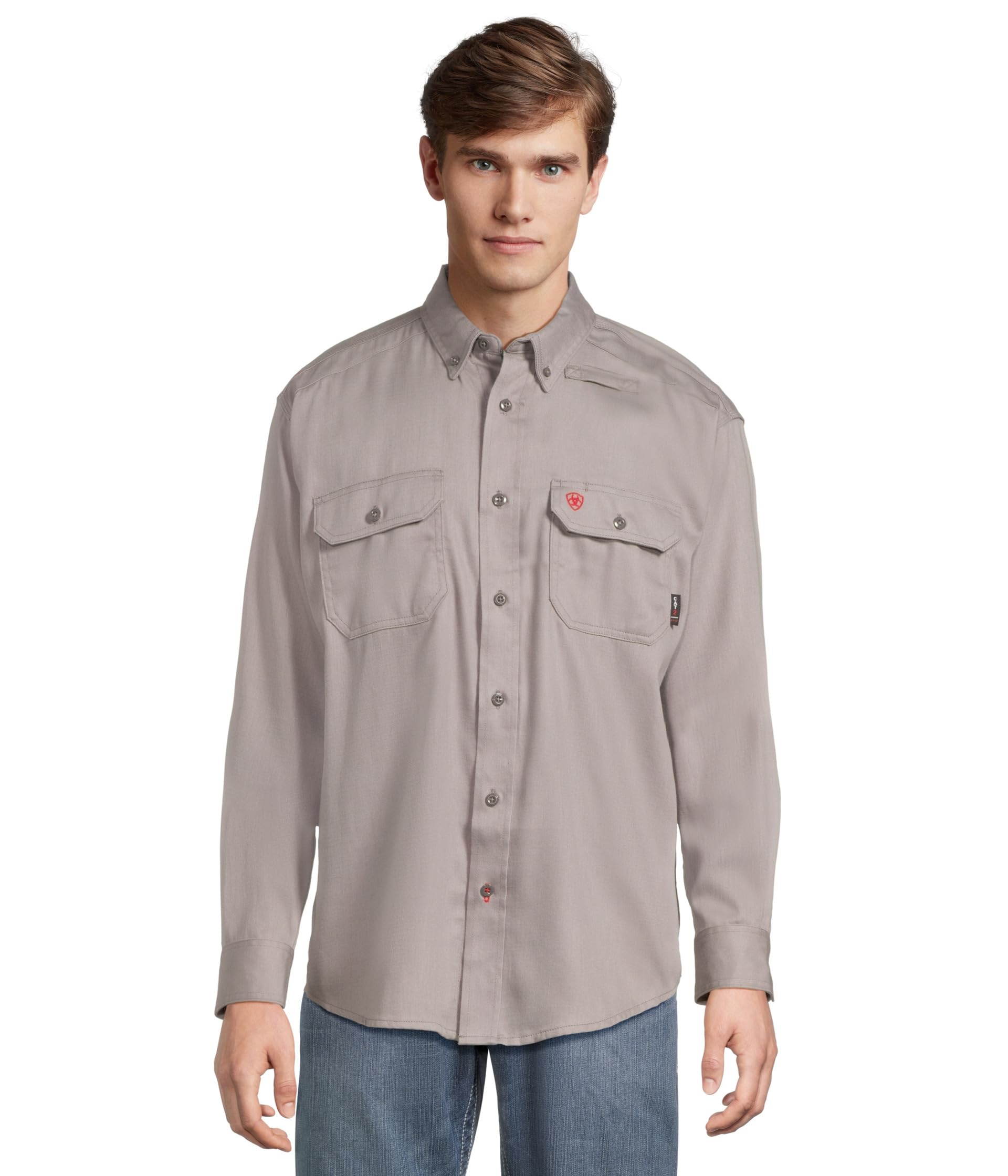 FR Solid Long Sleeve Work Shirt