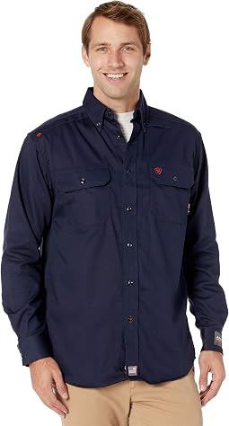 FR Solid Long Sleeve Work Shirt