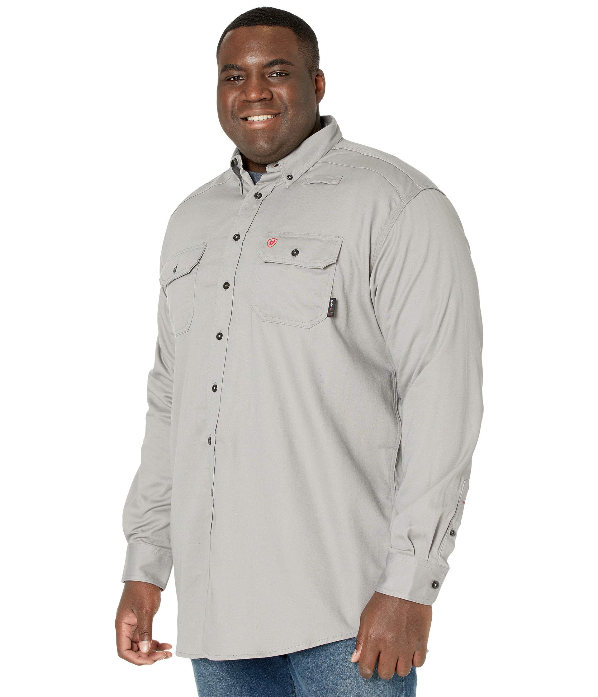 Big & Tall FR Solid Long Sleeve Work Shirt