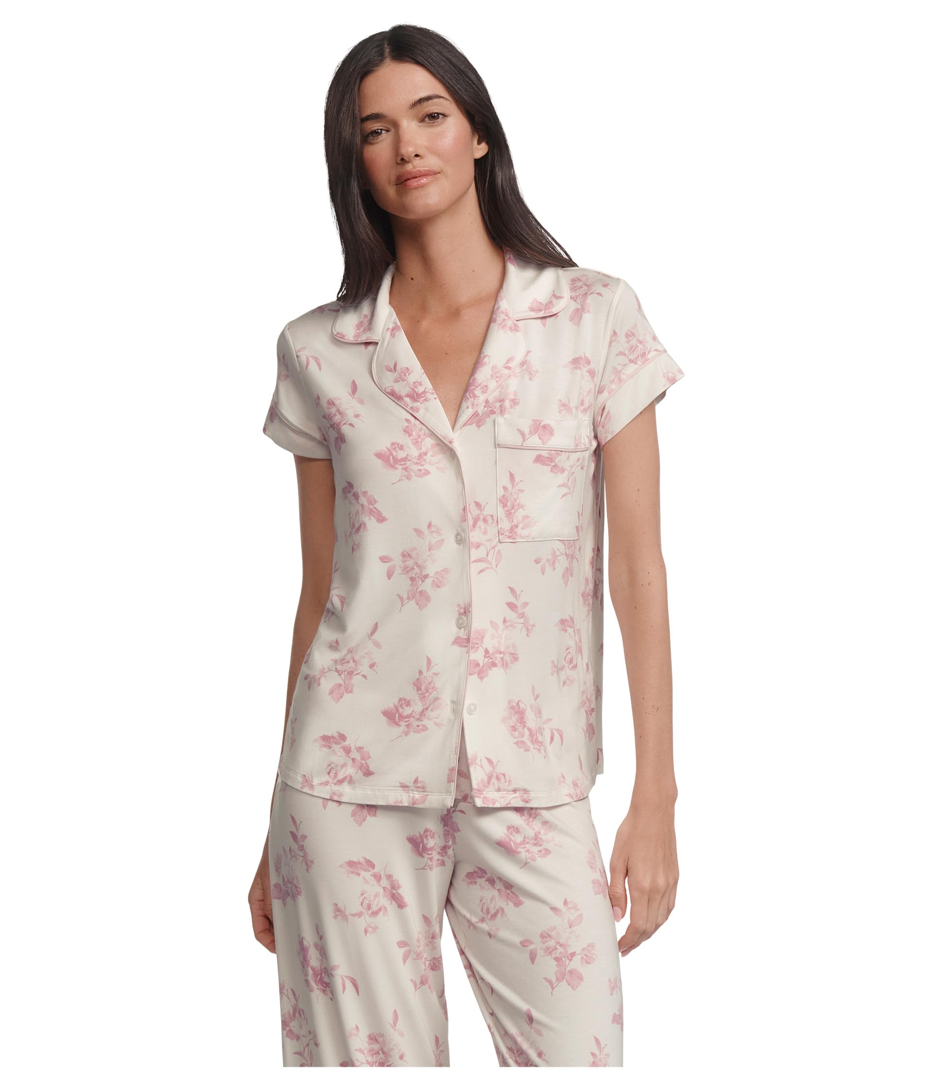 Gisele Printed Short Sleeve Crop Pajama