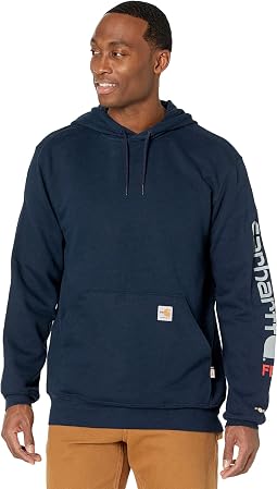 Свитшот с капюшоном Flame Resistant Force Original Fit Midweight Hooded Signature Sleeve Logo Graphic