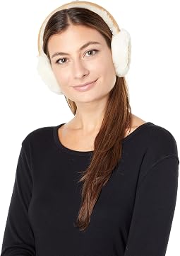 Water Resistant Sheepskin Earmuffs With Embroidered Logo