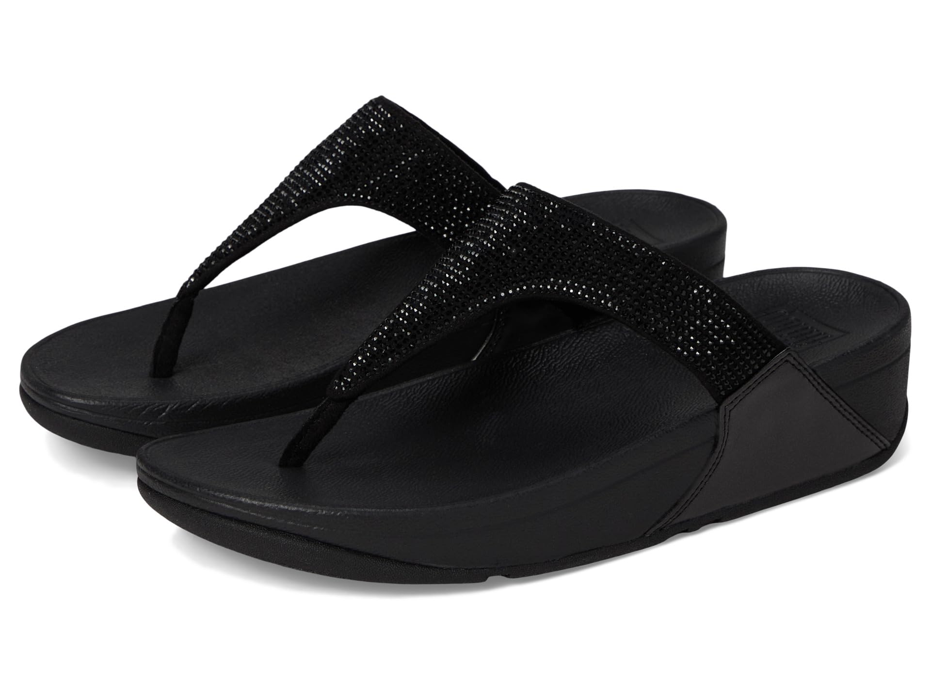 Lulu Crystal Embellished Toe-Post Sandals