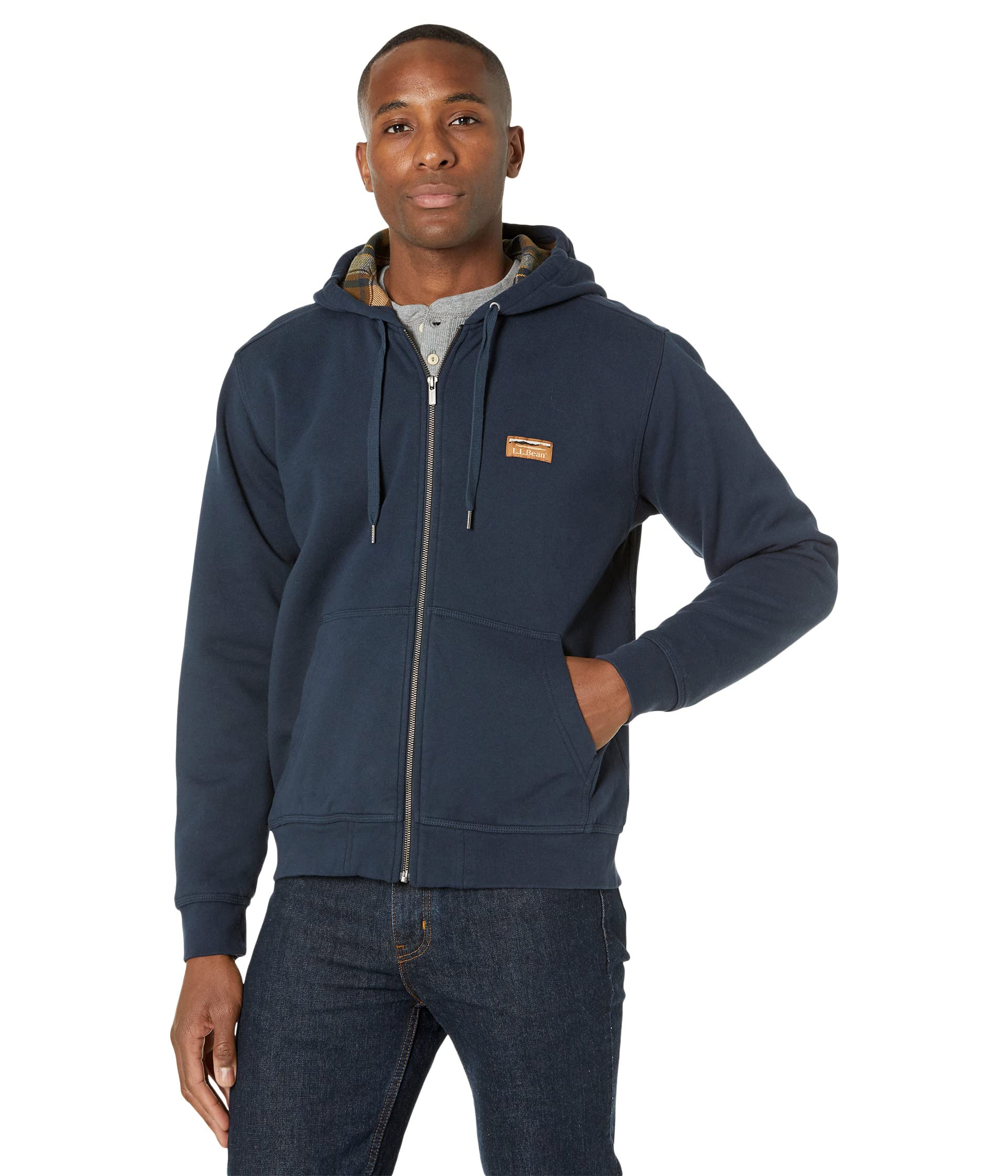 Katahdin Iron Works Sweatshirt Flannel Lined Hooded Regular
