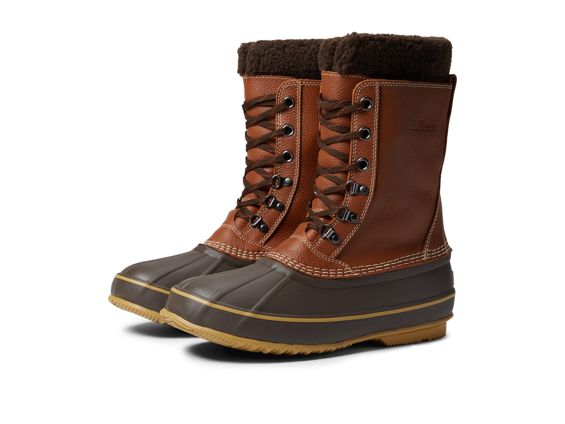 Snow Boots Tumbled Leather Lace