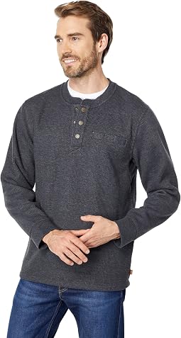 флисовая кофта Henley с капюшоном Katahdin Iron Works Bonded Waffle, слегка приталенная,regular