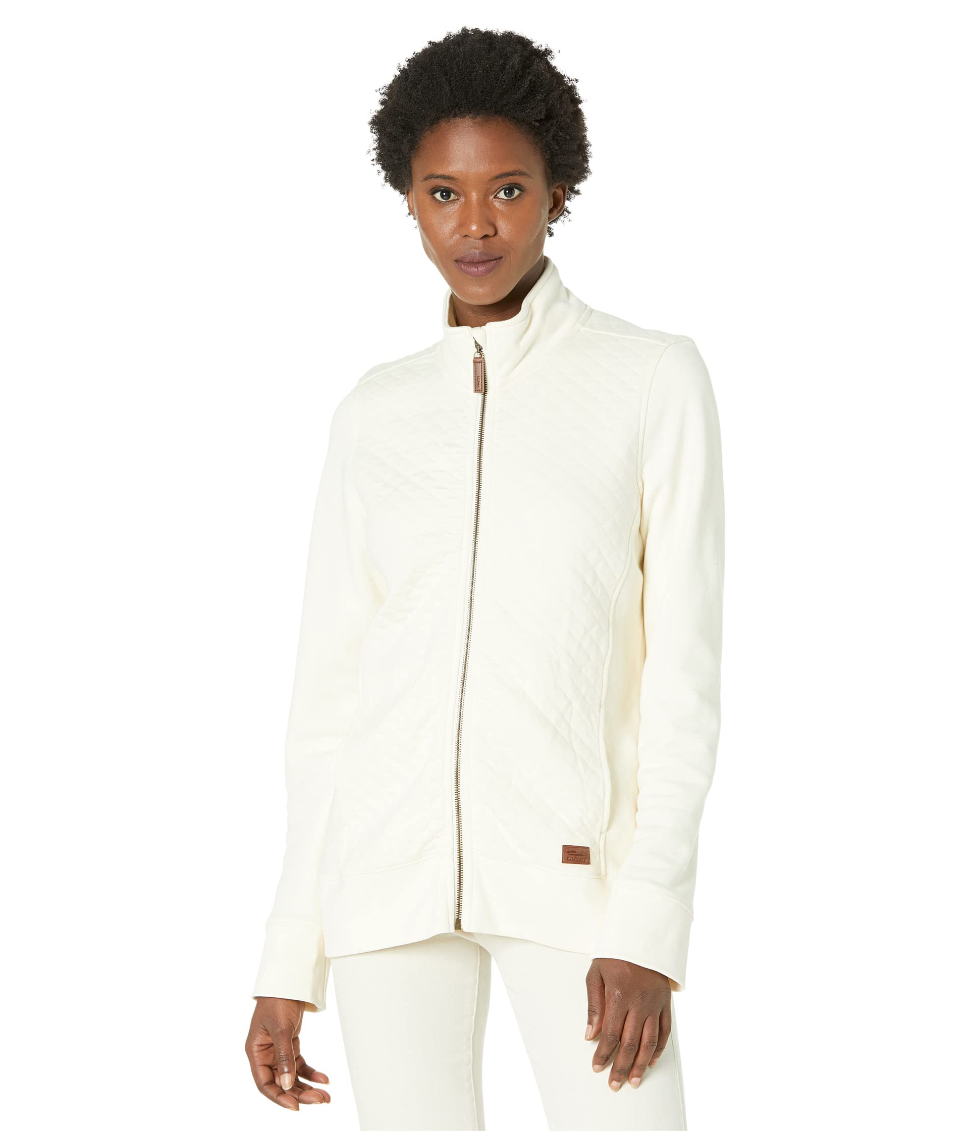 Quilted Full Zip Sweatshirt