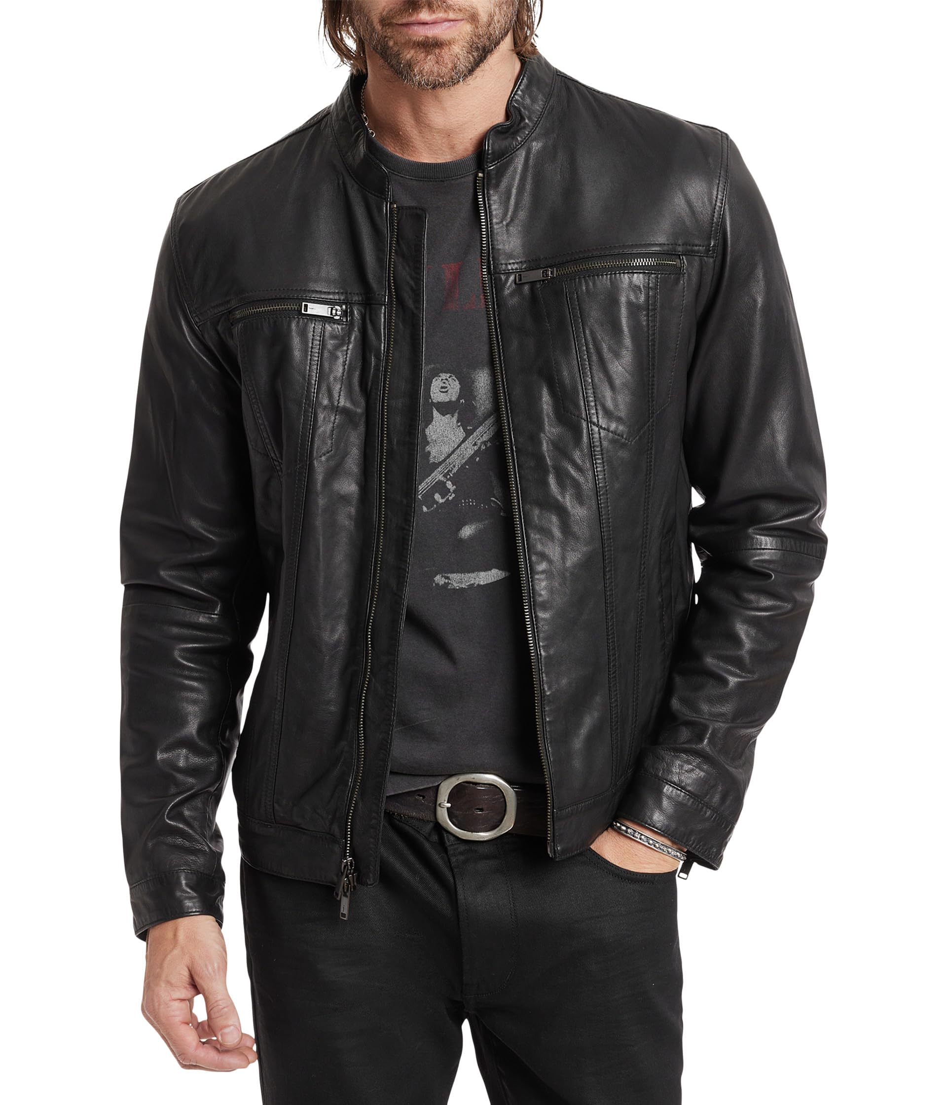 BRANDO BAND COLLAR JACKET