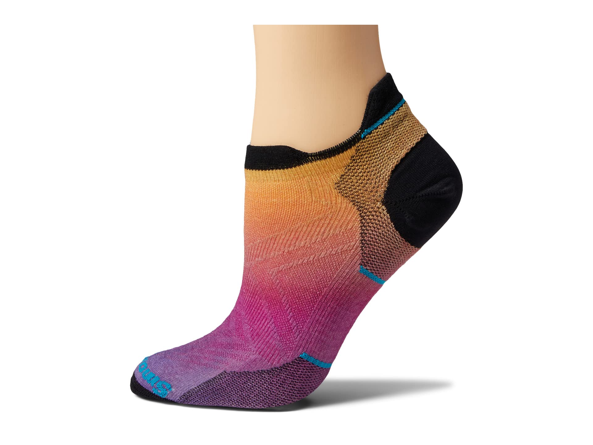 Run Zero Cushion Ombre Print Low Ankle Socks