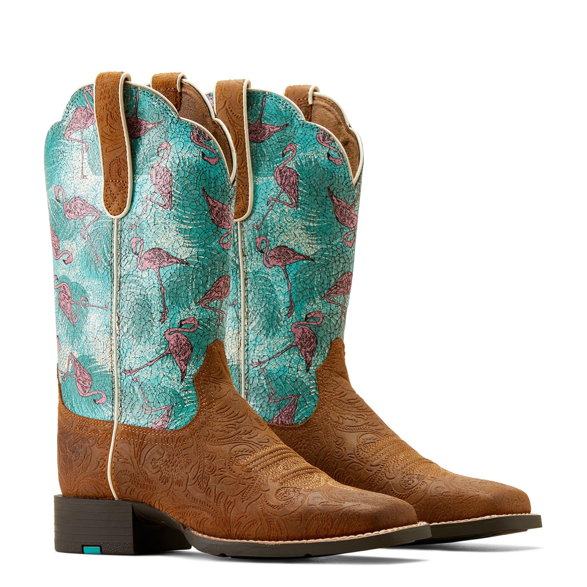 Round Up Wide Square Toe Western Boots