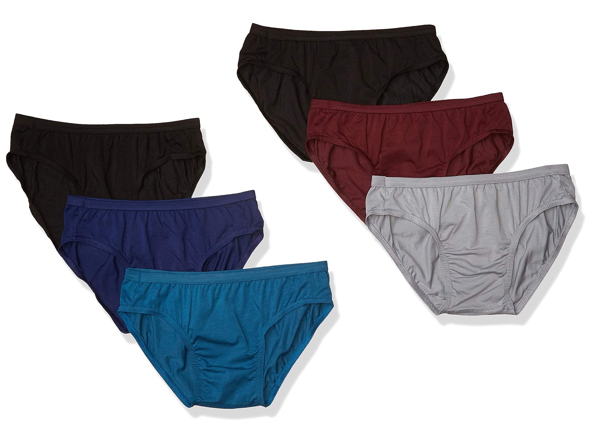 Tagless Comfort Flex Fit Dyed Bikini, 6 Pack