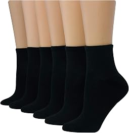 Women's 6-Pair Comfort Fit Ankle Socks